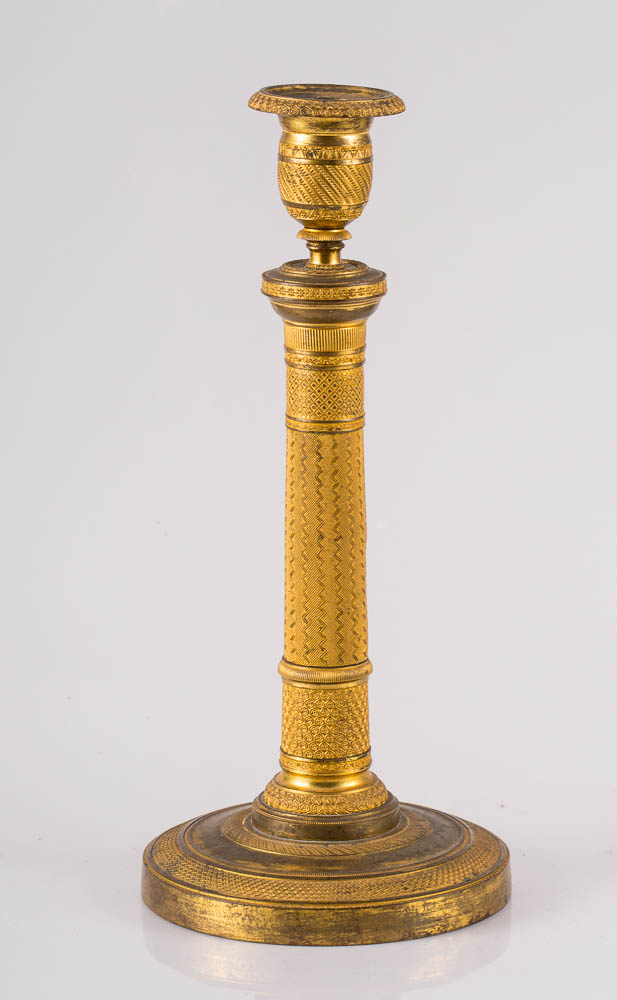 Подсвечник бронзы и позолота в стиле ампир, XIX век