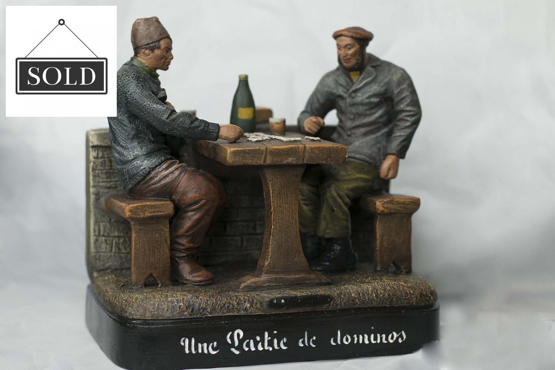 Статуэтка «Игра в домино», Европа, 20 век, Терракота